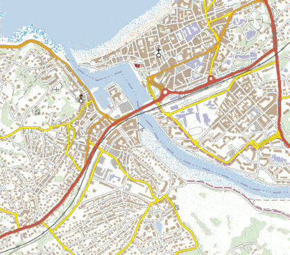 AGENT-CartACom multi-scale map around Ciboure